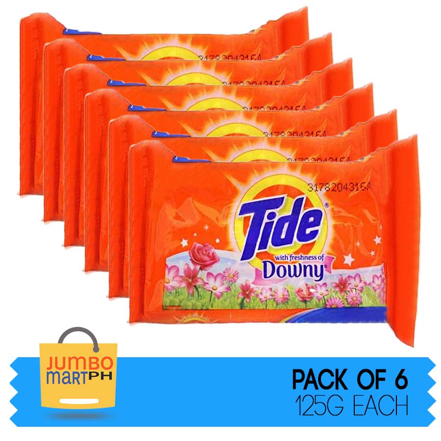 TIDE DETERGENT BAR WITH DOWNY / 125 GRAMS / SET OF 6 Lazada PH