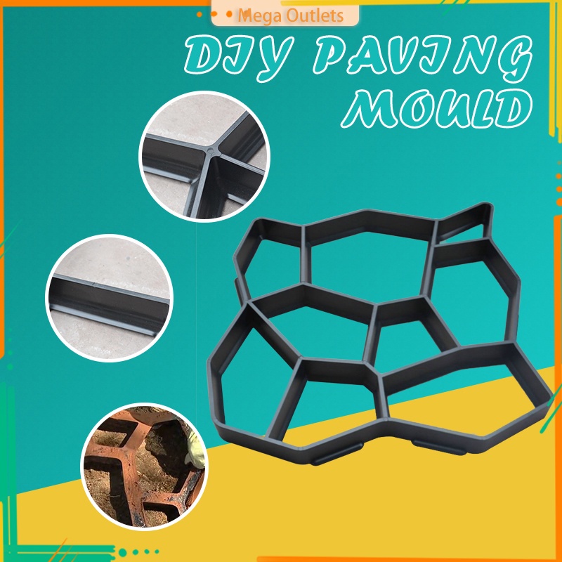 Garden DIY Path Maker Mould Patio Walk Concrete Mould Molds Floor Road