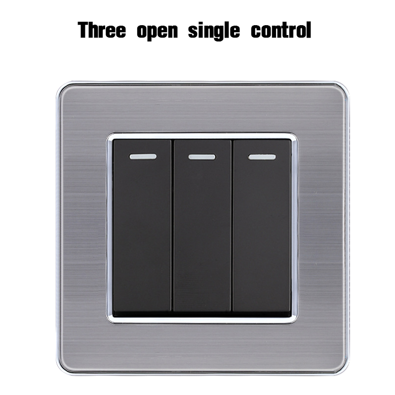 1 2 3 4 Gang 2 Way Luxury Light Switch Push Button Wall Switch Four