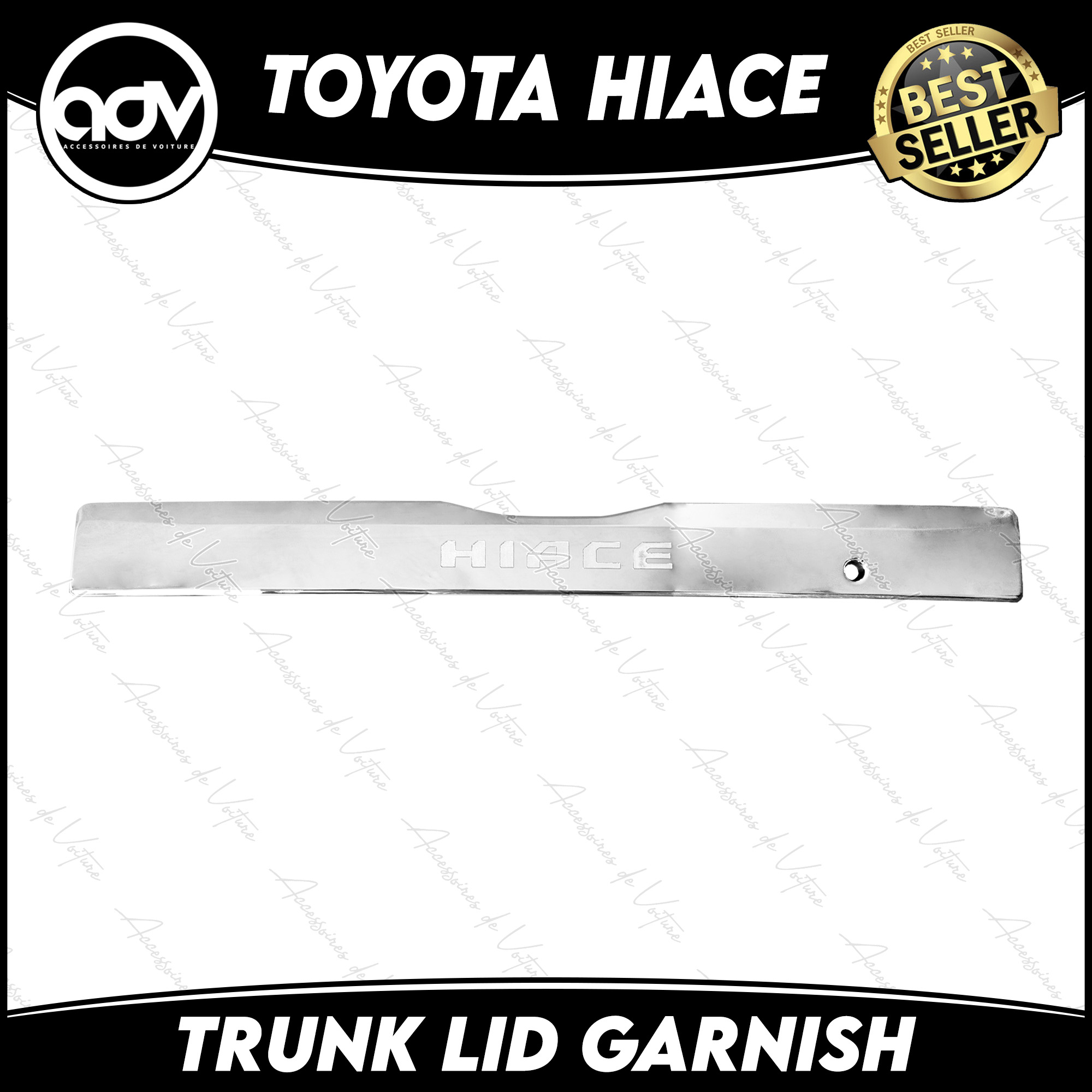 Trunk Lid Garnish for Toyota HiAce GL Grandia 20192022 (Chrome) 2nd