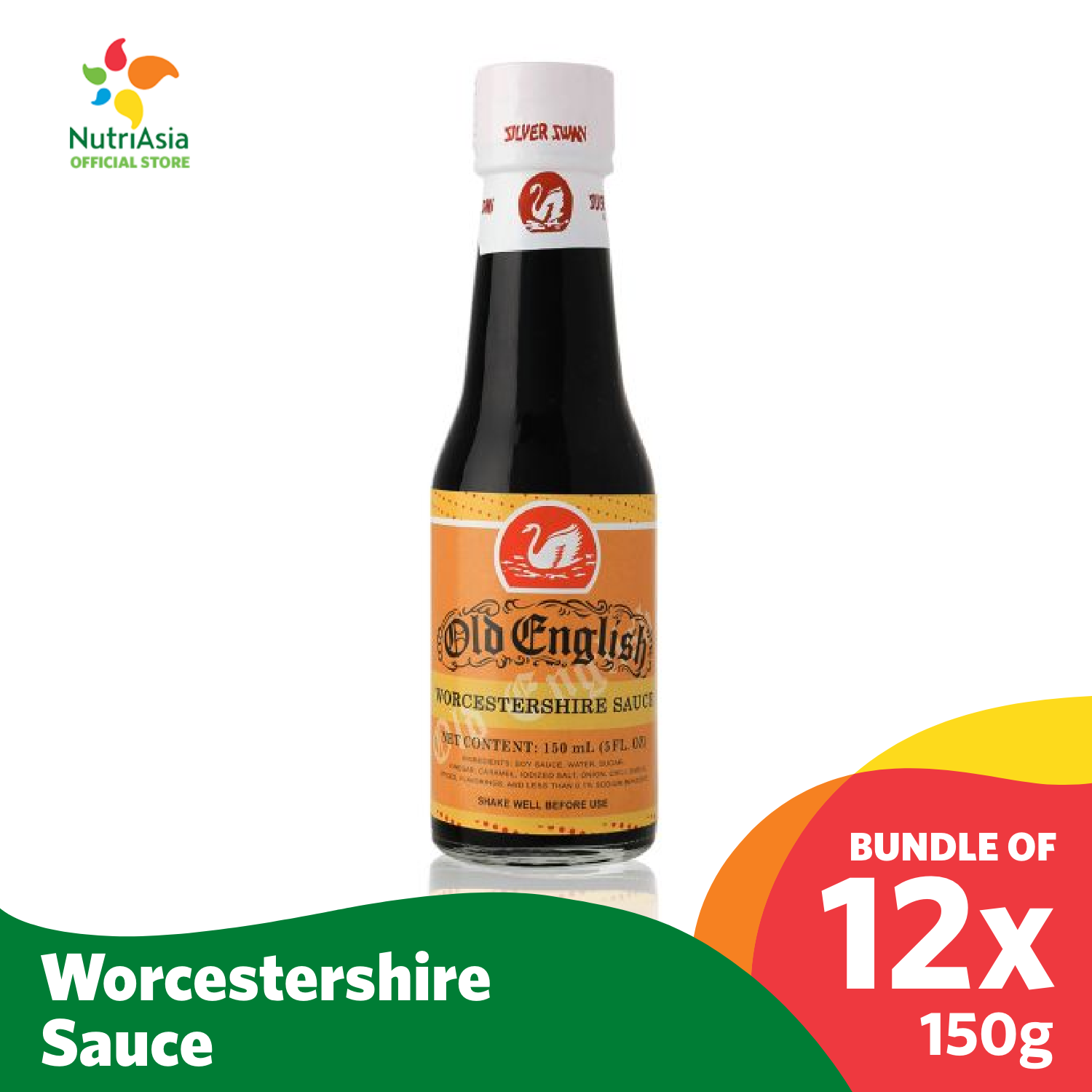 Silver Swan Old English Worcestershire Regular 150 g Bundle of 12