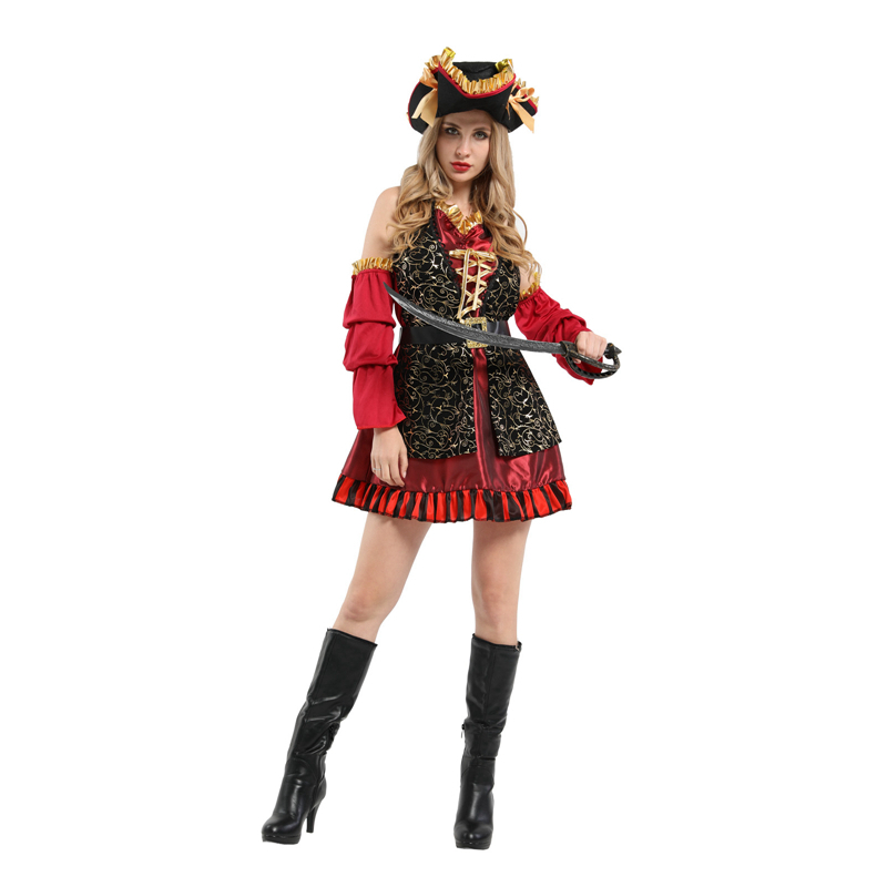 Halloween Dolls Kill Sexy Pirate Costume Redblack Stripe Ubicaciondepersonascdmxgobmx 4845