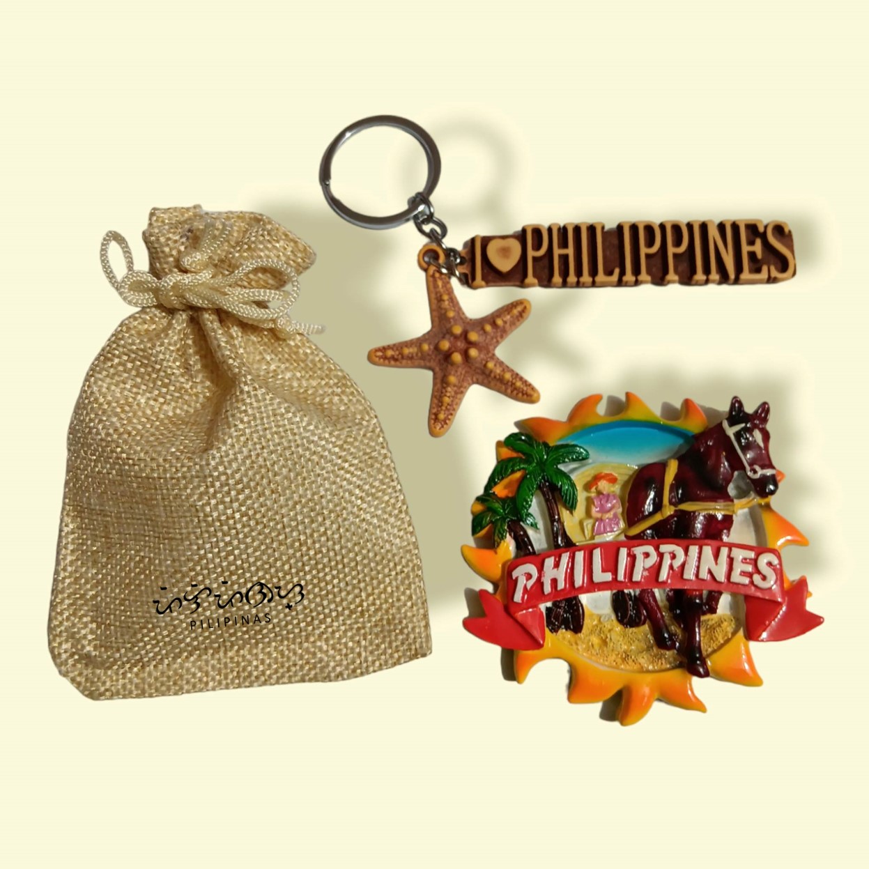 2in1 Philippine Souvenir Fridge Ref + Keychain with