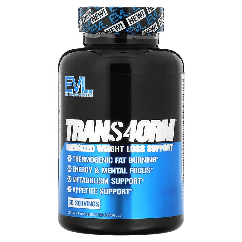 Trans4orm Thermogenic Energizing Fat Burner Supplement, 120 Capsules