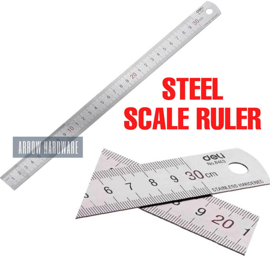 Steel Measuring Scale Ruler 30cm/40cm/50cm/60cm Lazada PH