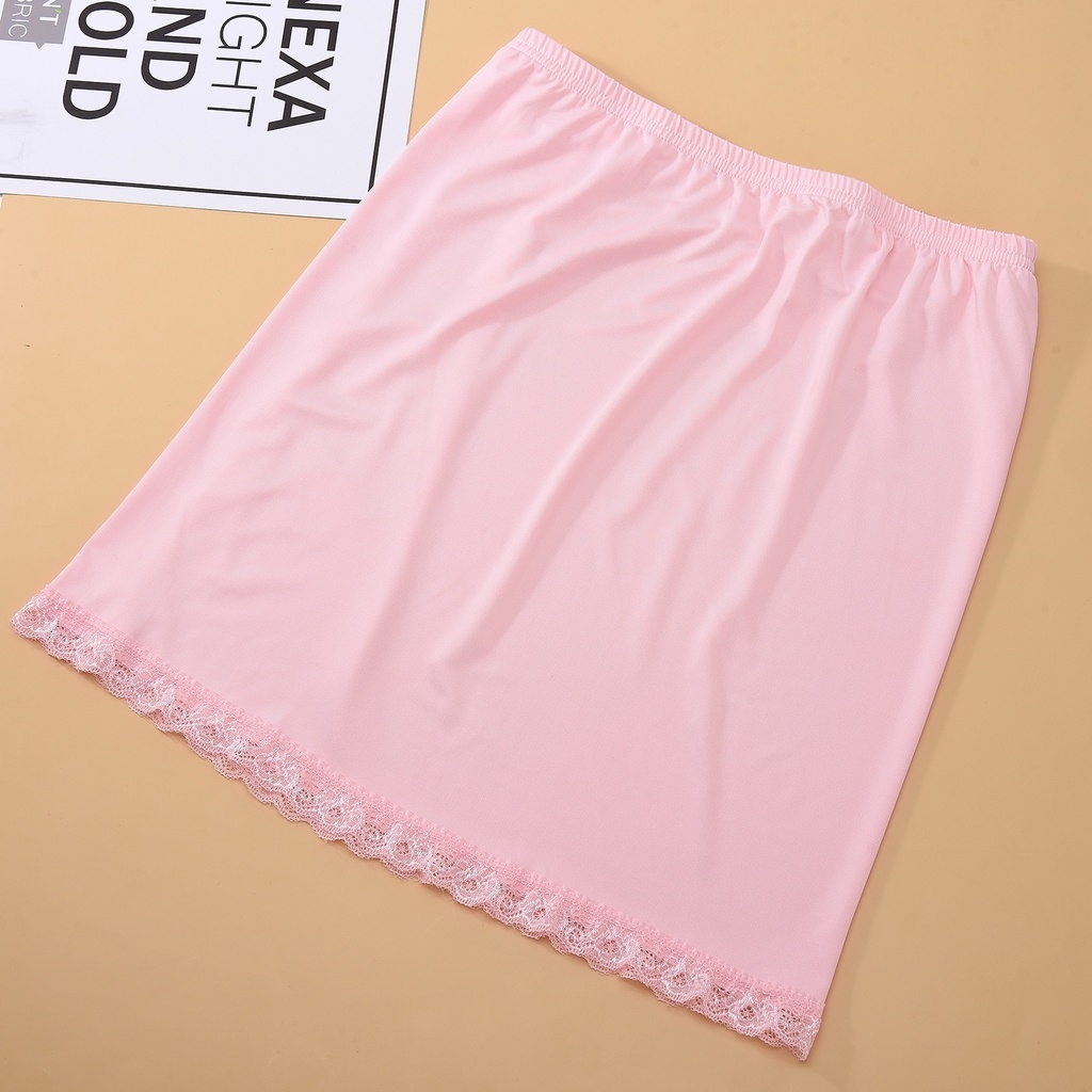 Women Elastic Waist Half Slip Petticoat Skirts UnderskirtCrinoline