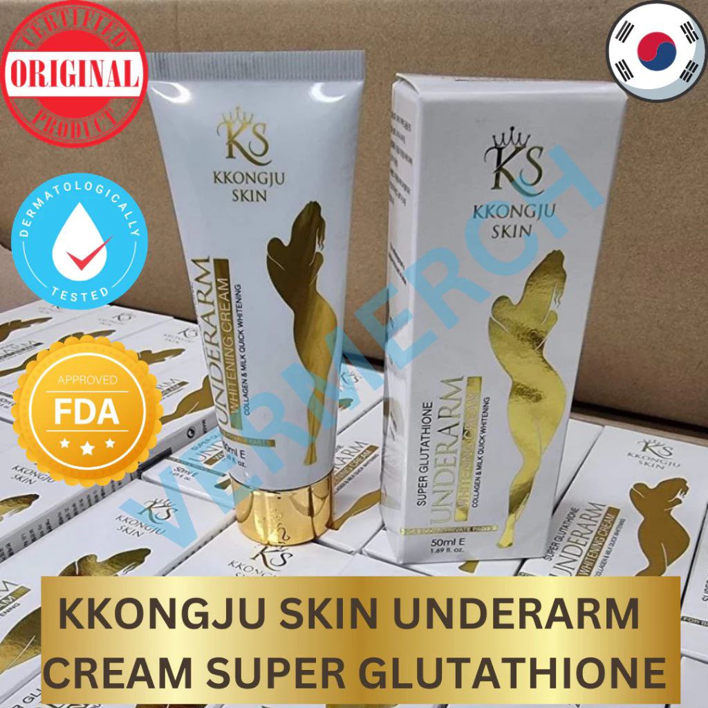 ks super glutathione whitening cream KS Underarm Whitening Cream Collagen & Milk Quick Whitening Super  Glutathione 50ml Korean Whitening Underarm Cream