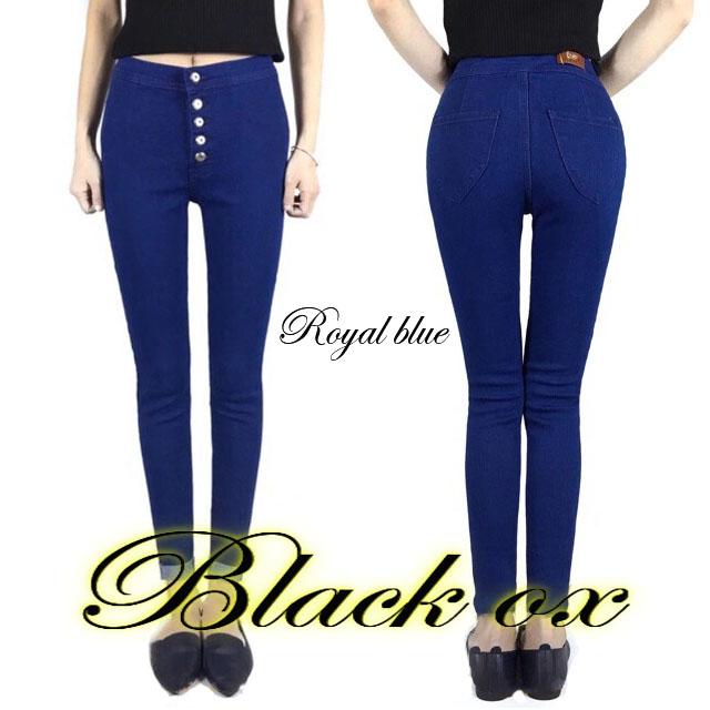 Button Down Pants High Waist Jeans 