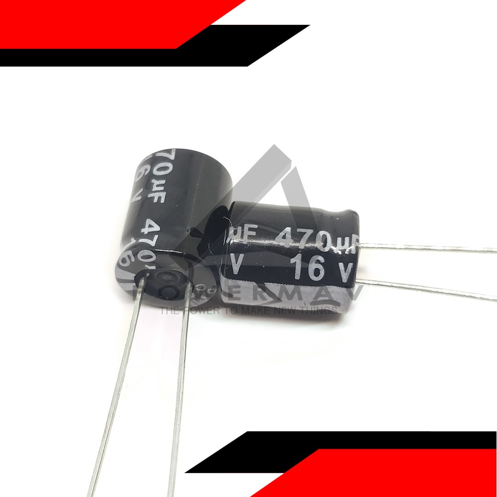 2pcs 470uf 16v capacitor New Aluminum Electrolytic Capacitors Radial