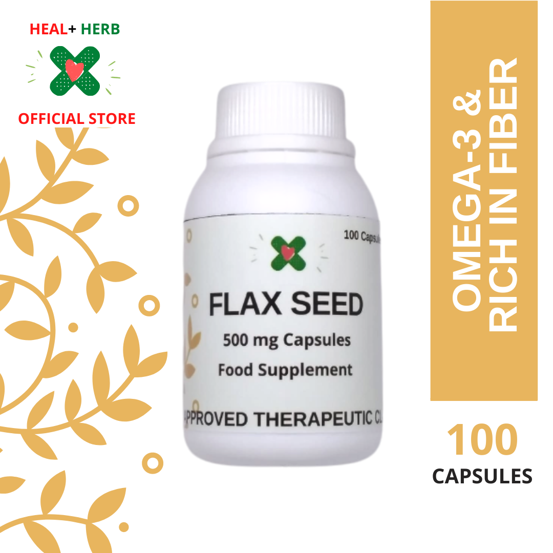 Organic Flaxseed Capsules 50 and 100 Capsules, Dietary Fibers, Rich in Nutrients, High in Omega