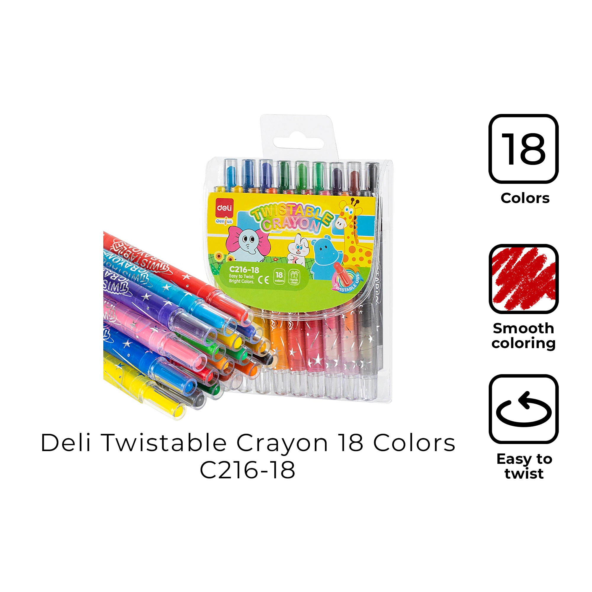 Deli-EC216-18 Twistable Crayon - Deli Group Co., Ltd.