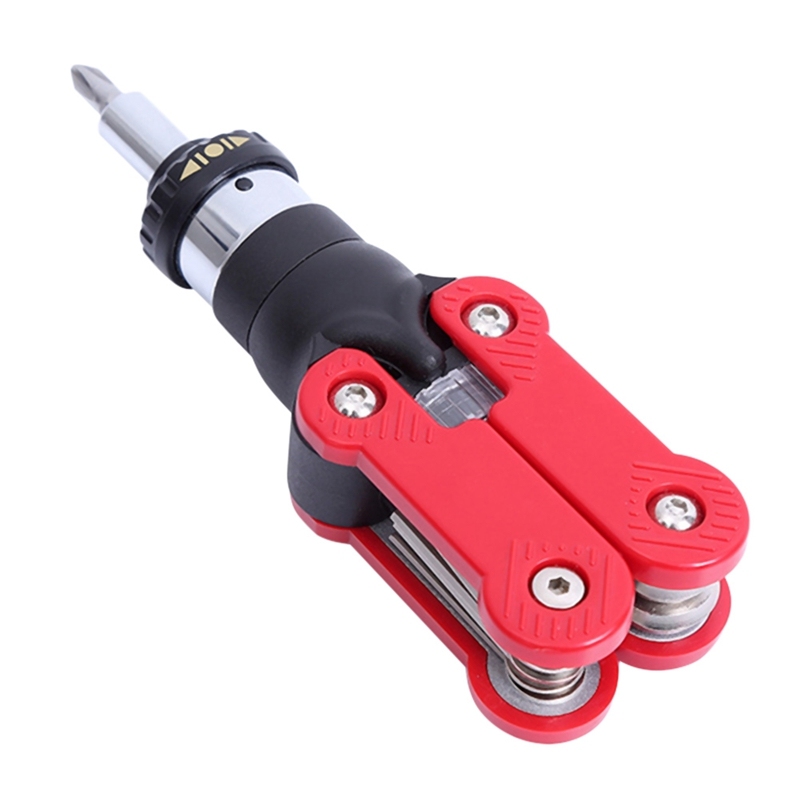 15 In 1 Ratchet Screwdriver Folding Hex Key Wrench Adjustable Handle For Best Torque