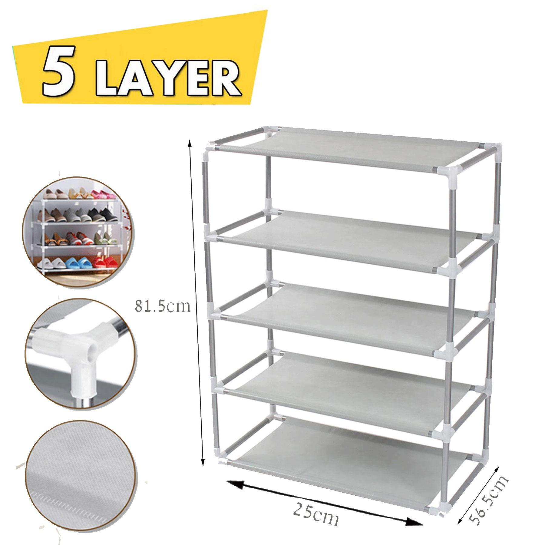 Ss R 567 Detachable Shoes Rack Storage Holder Shelf Grey Lazada Ph