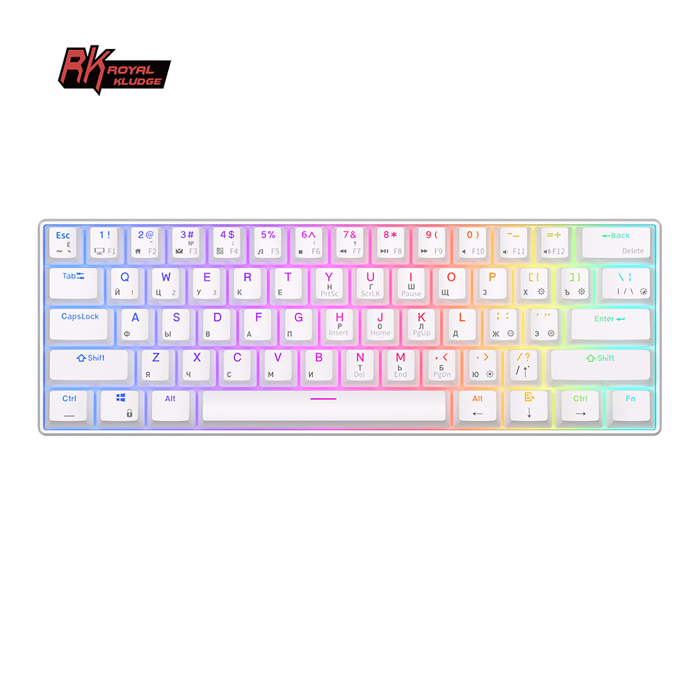 RK ROYAL KLUDGE RK61 Wireless Bluetooth Mechanical Keyboard 61 Keys 60 Dual Mode