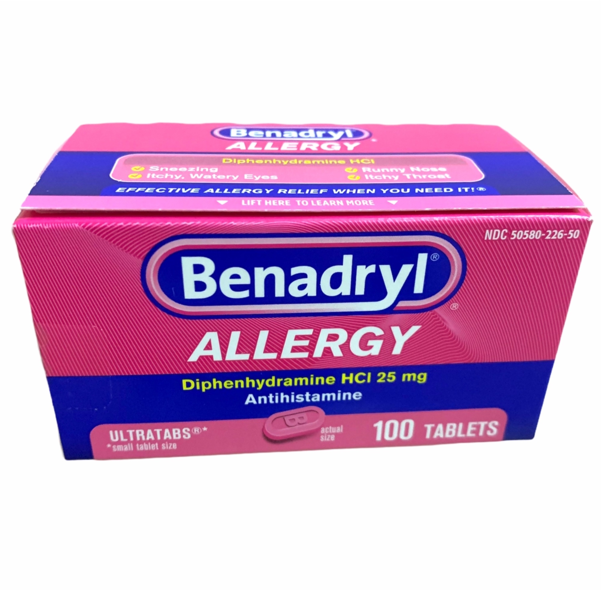 Benadryl Ultratabs Antihistamine Allergy Relief Tablets, 100 ct Lazada PH