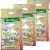 Set of 3 Sanicare Mini Wipes 6's