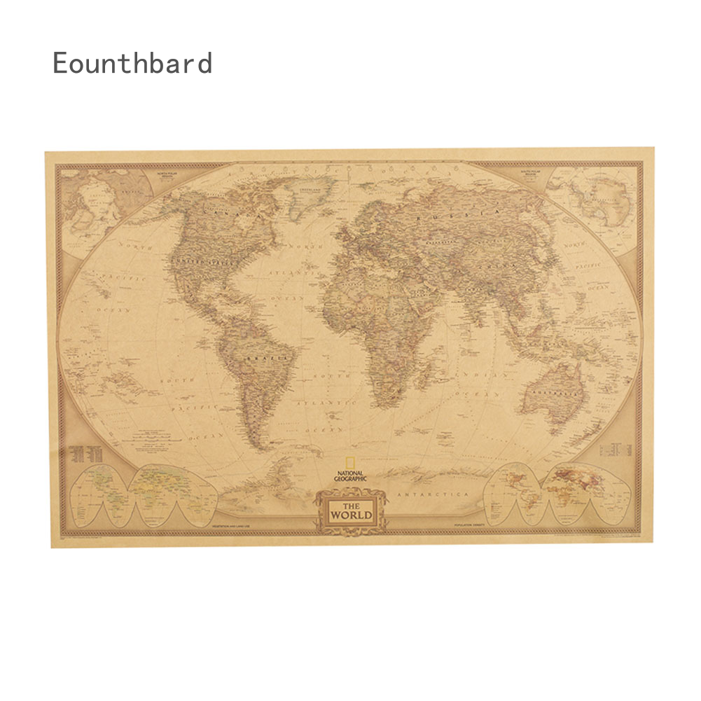 Vintage World Map Kraft Poster Lazada PH