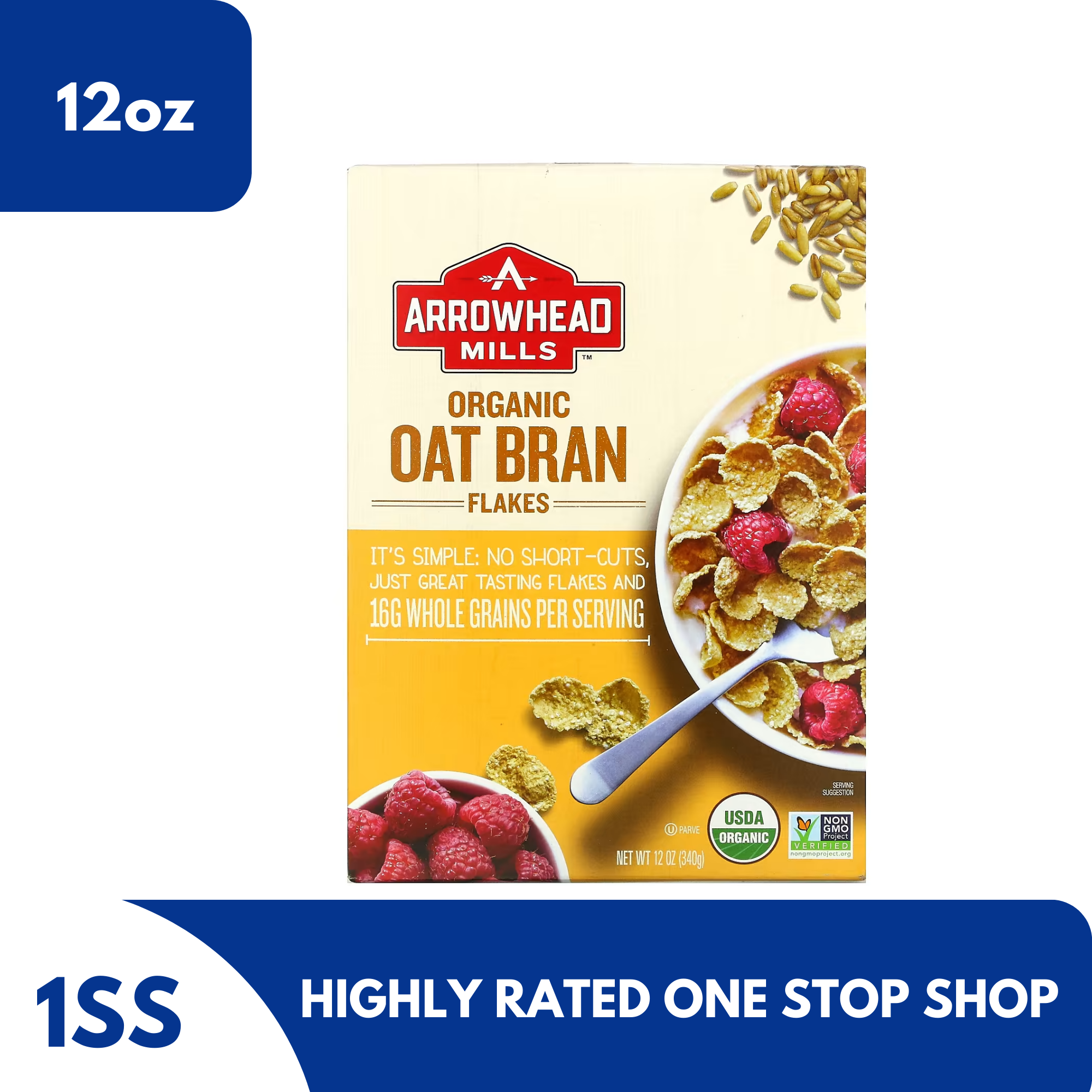 Arrowhead Mills Organic Oat Bran Flakes, 120z Lazada PH