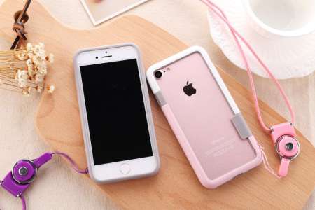 Fashionable creative contrast color designed shockproof soft silicone phone case with smart lanyard for iPhone X/XS/XR/Xs MAX