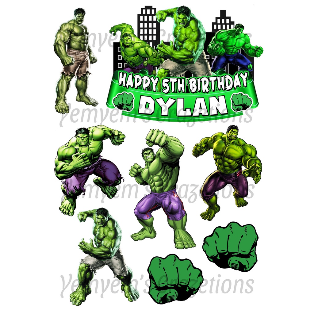 INCREDIBLE HULK CAKE TOPPERS #1 | Lazada PH