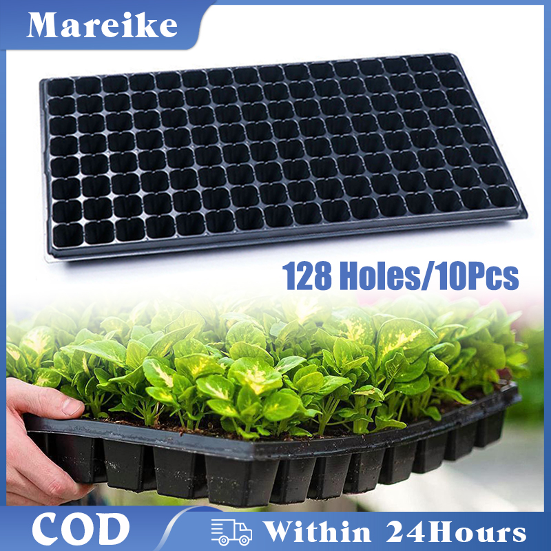 10Pcs Seedling Tray 128 Holes Garden Starter Trays Plant Seed