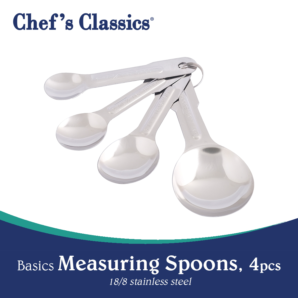 4pcs/set Stainless Steel Measuring Spoon, Classic Measuring Scoop For  Kitchen