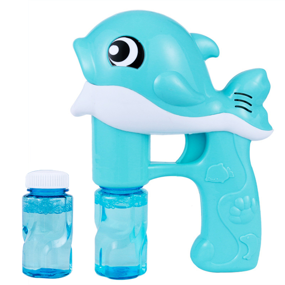 Bubble Gun Blower for Kids, Non-Toxic Leak-Resistant Easy Refill Dolphin  Bubble Blaster Toy with Soap Solution, Bubble in Minutes, Perfect for