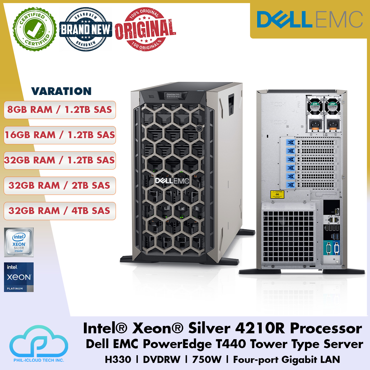 Intel® Xeon® Silver 4210R Processor | Dell EMC PowerEdge T440 Tower ...