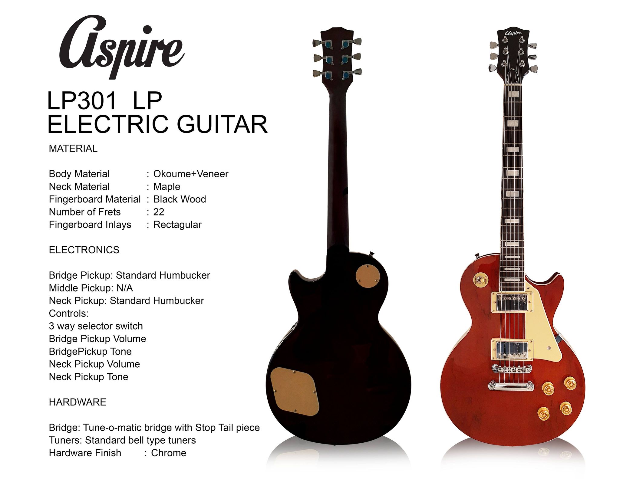 Aspire LP301 LP Electric Guitar Lazada PH