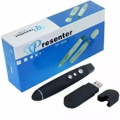 TKK PP-1000 Wireless PPT Powerpoint Presenter Pointer Clicker Laser Remote With Battery
