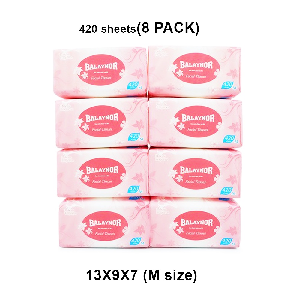 SHUMENGNA 3ply Ultra Strong Facial Tissue (480 Sheets x 8 Packs
