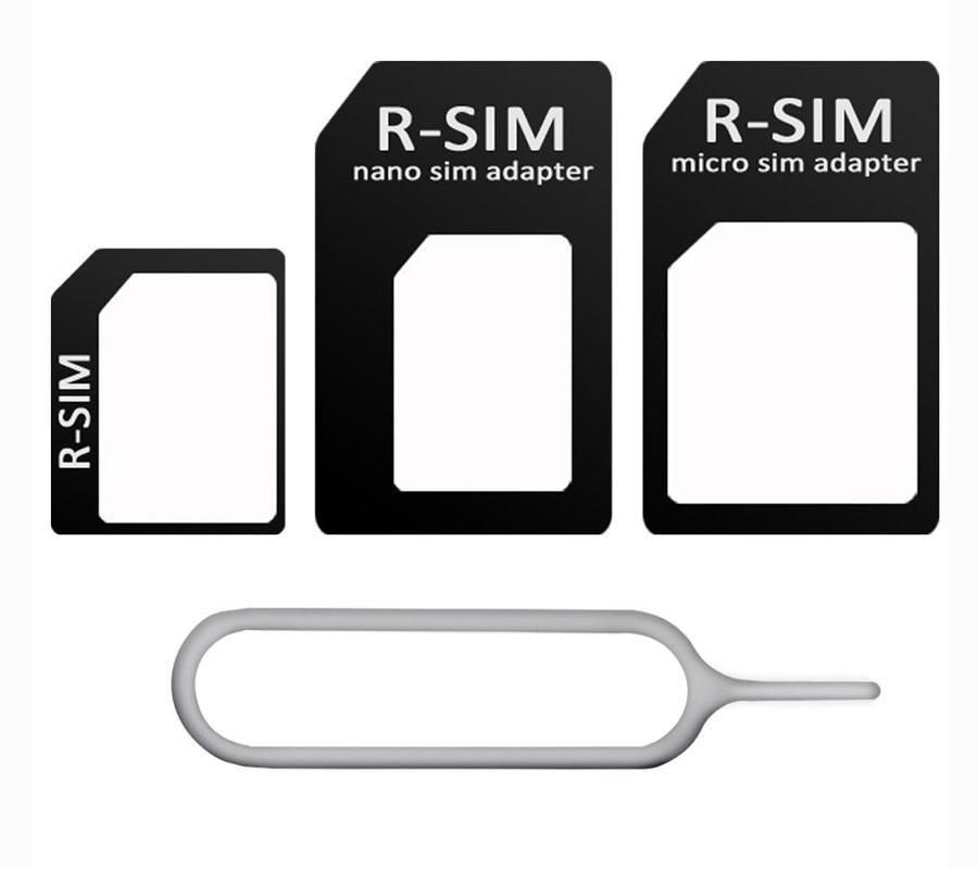 Sim Card Adapters Kits 3in1 Nano to Micro/Standard SIM with Eject Pin
