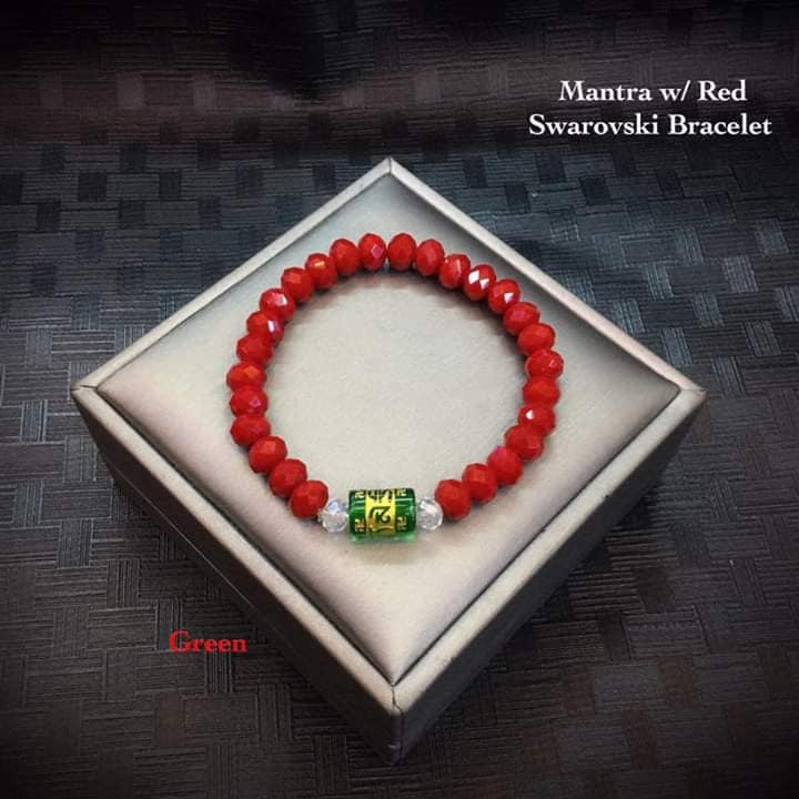 PIN PIN LUCKY CHARMS MANTRA W/ RED SWAROVSKI BRACELET Lazada PH