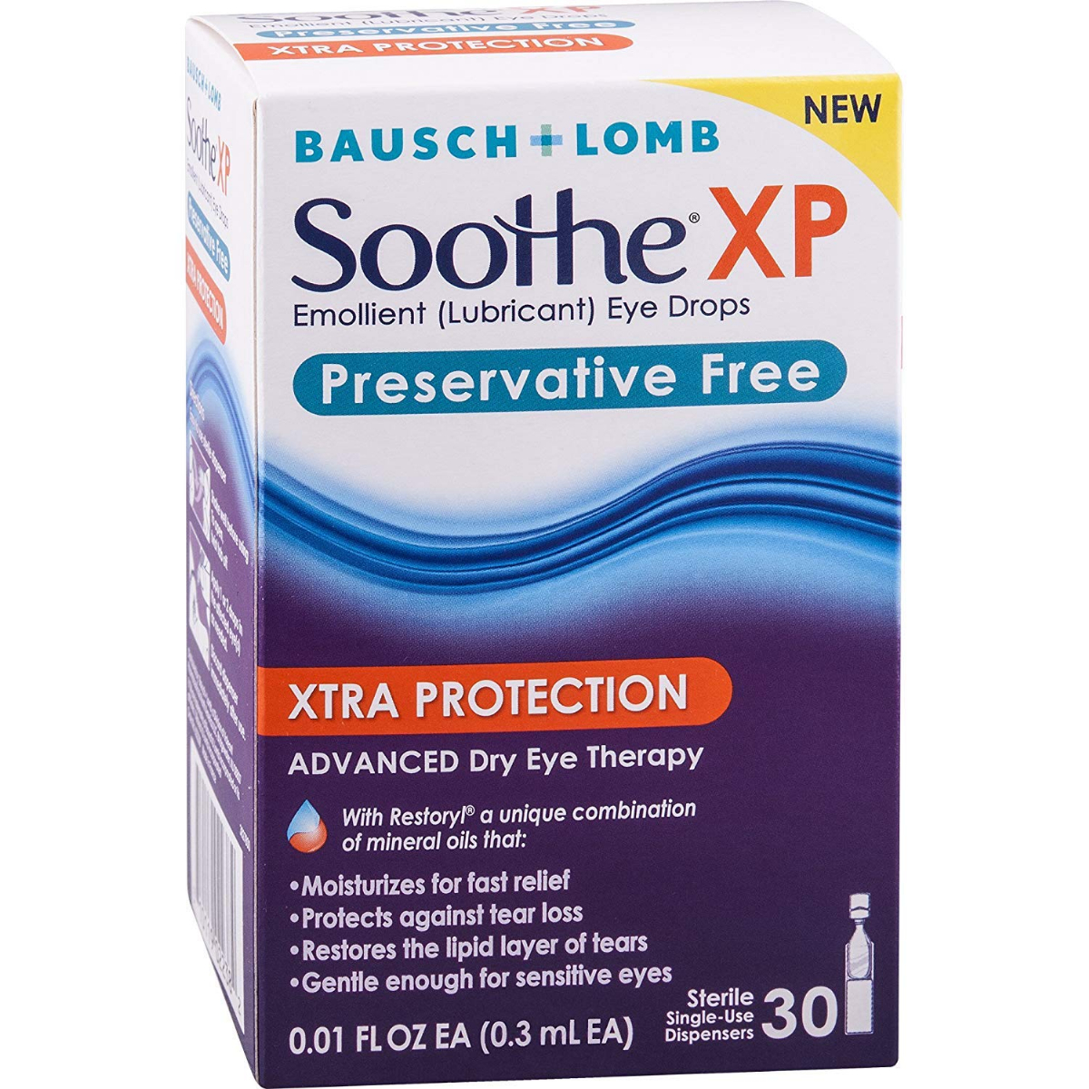 Soothe Xp Preservative Free Xtra Protection Dry Eye Drops 30 Single Use Dispensers Pack Of 2