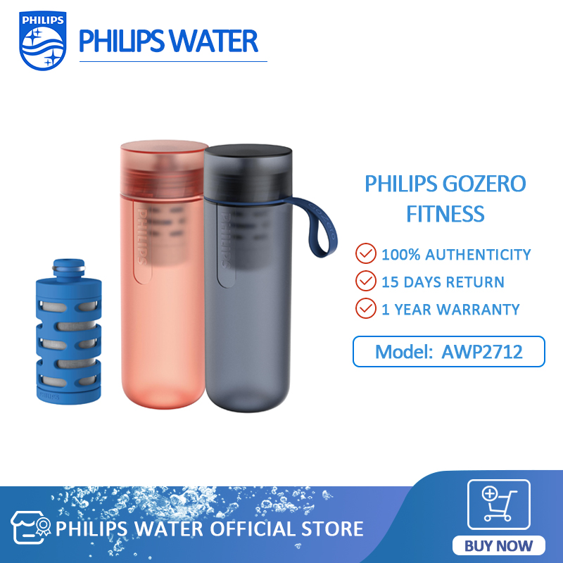 PHILIPS Water GoZero Active BPA-Free Water Bottle with Fitness Tap