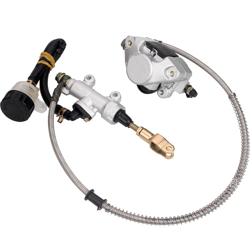 ATV Hydraulic Brake Assembly - Master Cylinder & Caliper Set For 50cc To 250cc Go Karts, Quads & Dirt Bikes, Includes Brake Light Switch (Blue) - View #14