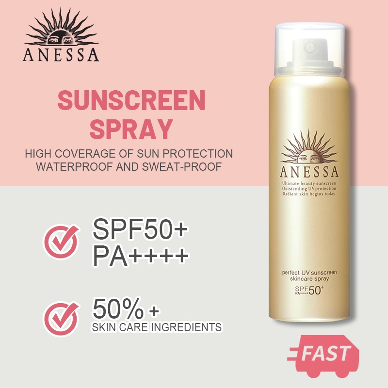 ANESSA Perfect UV Sunscreen Spray 60g SPF 50+ PA++++ For Facial Hair ...