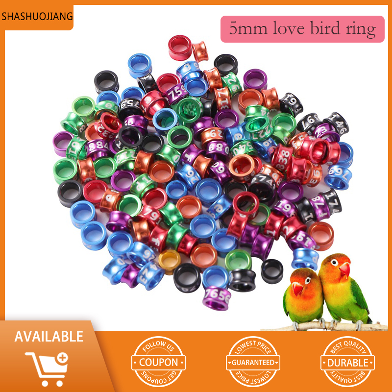 10100Pcs 5mm Lovebirds Bird ring Bird foot ring Personalized bird foot