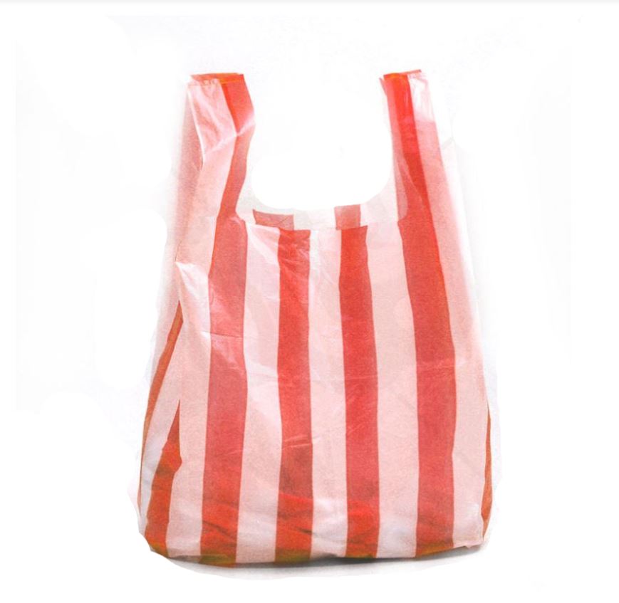 Red Plastic Shopping Bags - Small | A&B Store Fixtures