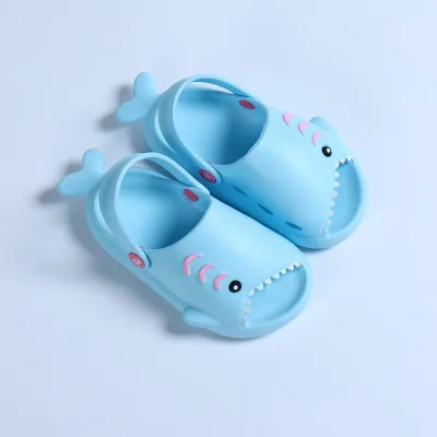 Cute baby cartoon shark sandals kid summer outdoor beach slippers children cute selipar