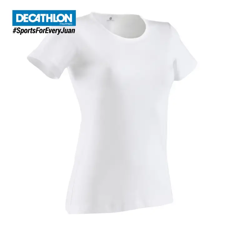 t shirt bianca decathlon