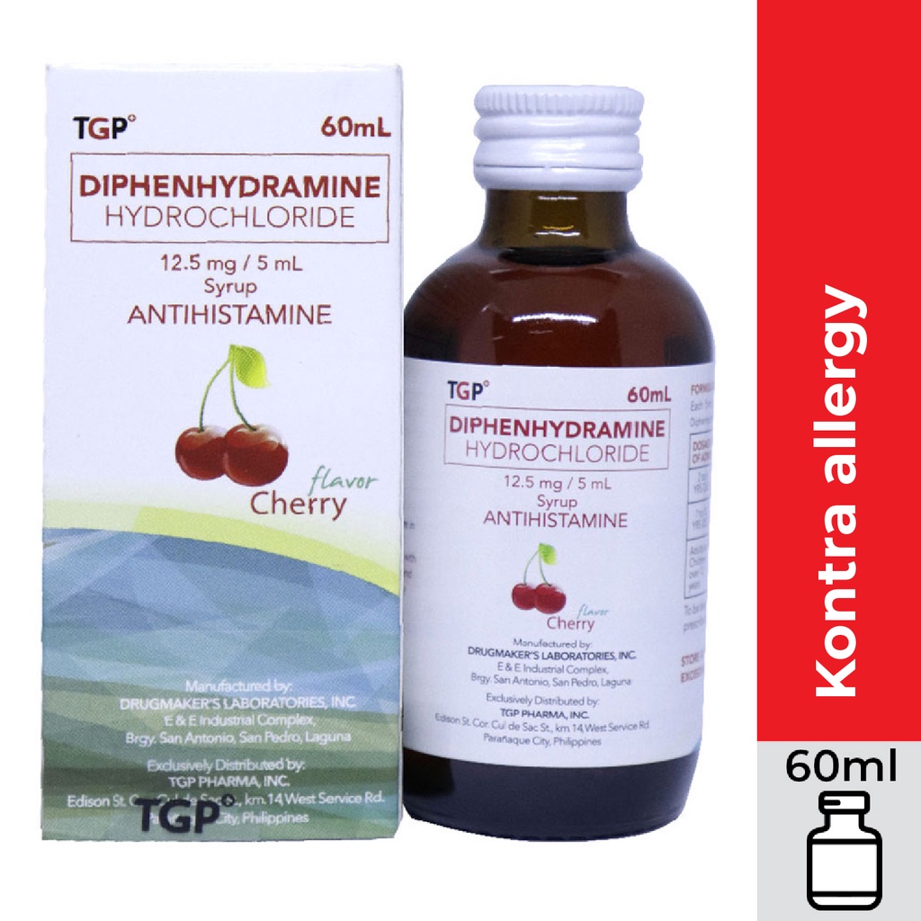 ♠TGP Antihistamine 60ml Diphenhydramine Hydrochloride syrup cherry