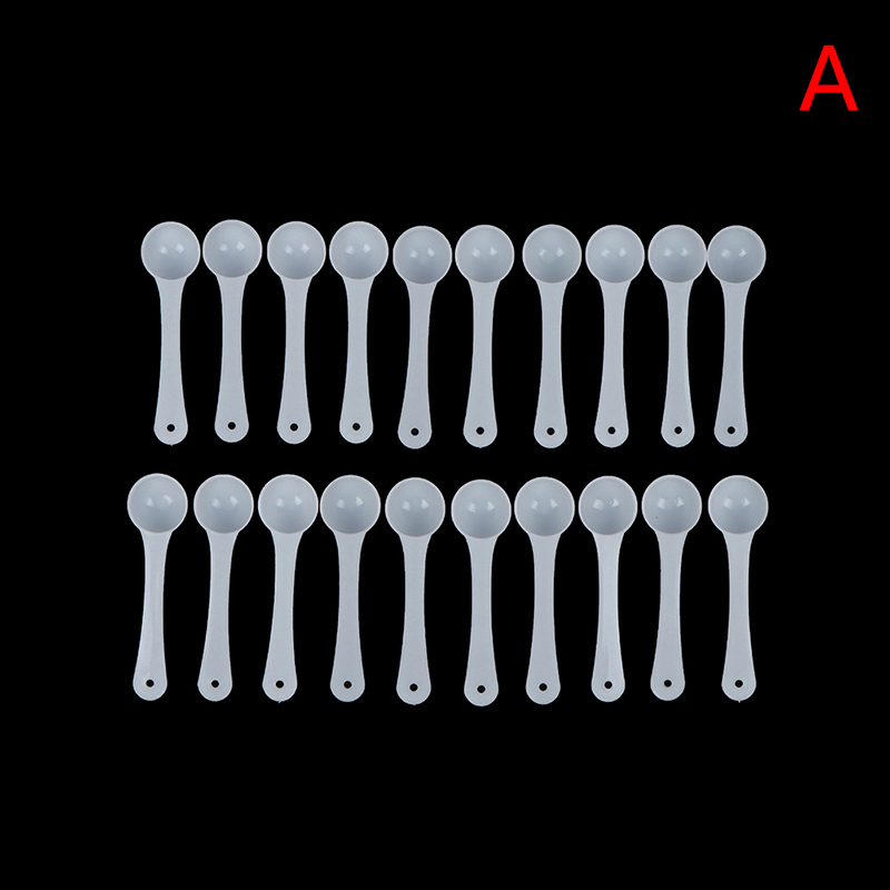 20PCS 1g Plastic 1 Gram Scoops/Spoons For Food/Milk/Medcine Measuring Spoons