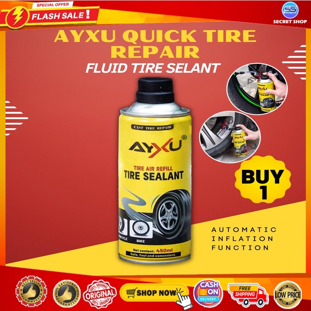 Original Ayxu Quick Tire Repair Fluid Tire Air Refill Tire Sealant Tire