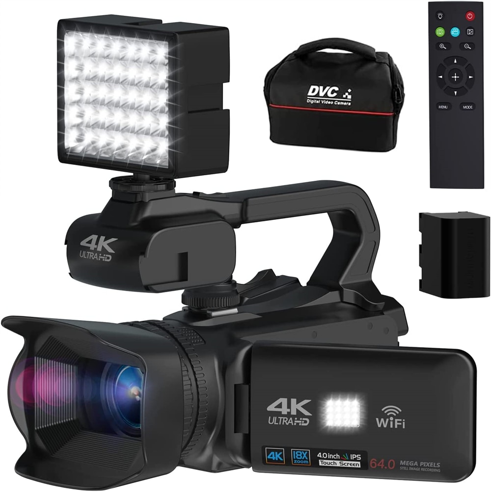 4K Professional Camcorder WIFI Digital Video Camera For Youtube