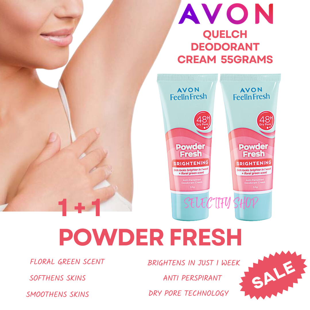 AVON FEELIN FRESH QUELCH POWDERFRESH WHITENING ANTIPERSPIRANT DEO