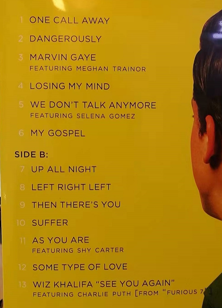 Charlie Puth - Nine Track Mind (Vinyl)