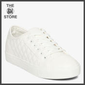 Kicks Ladies’ Dainty Quilted Sneakers in White