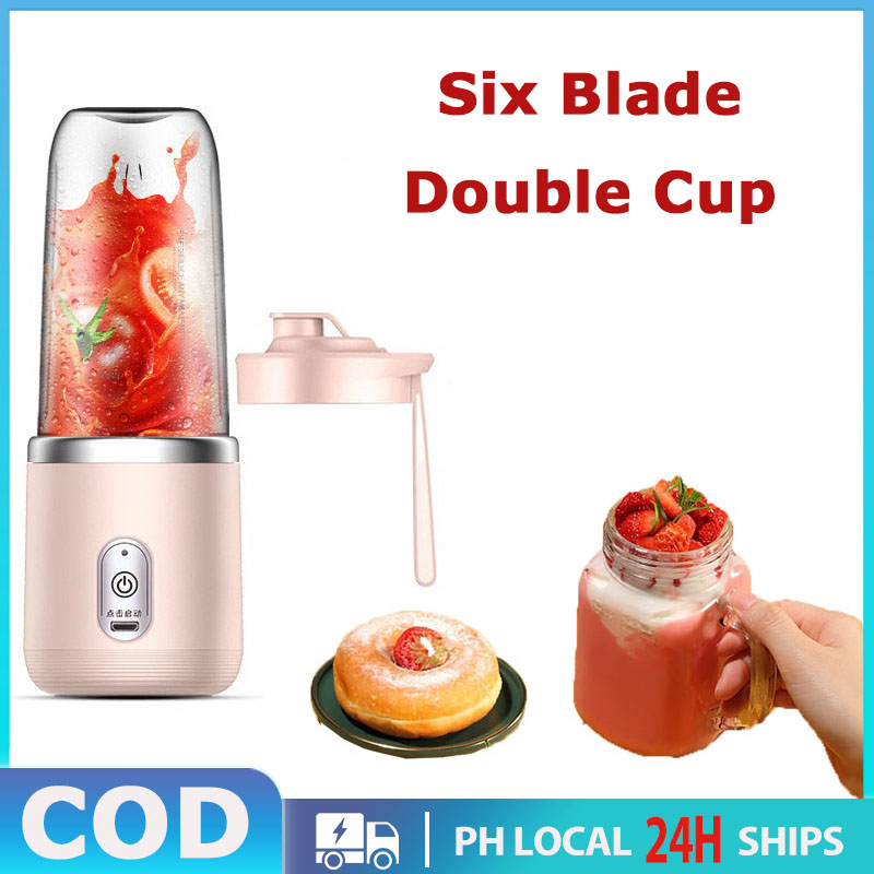 [Six Blades] Portable 400ml travel blender cup personal blender mini