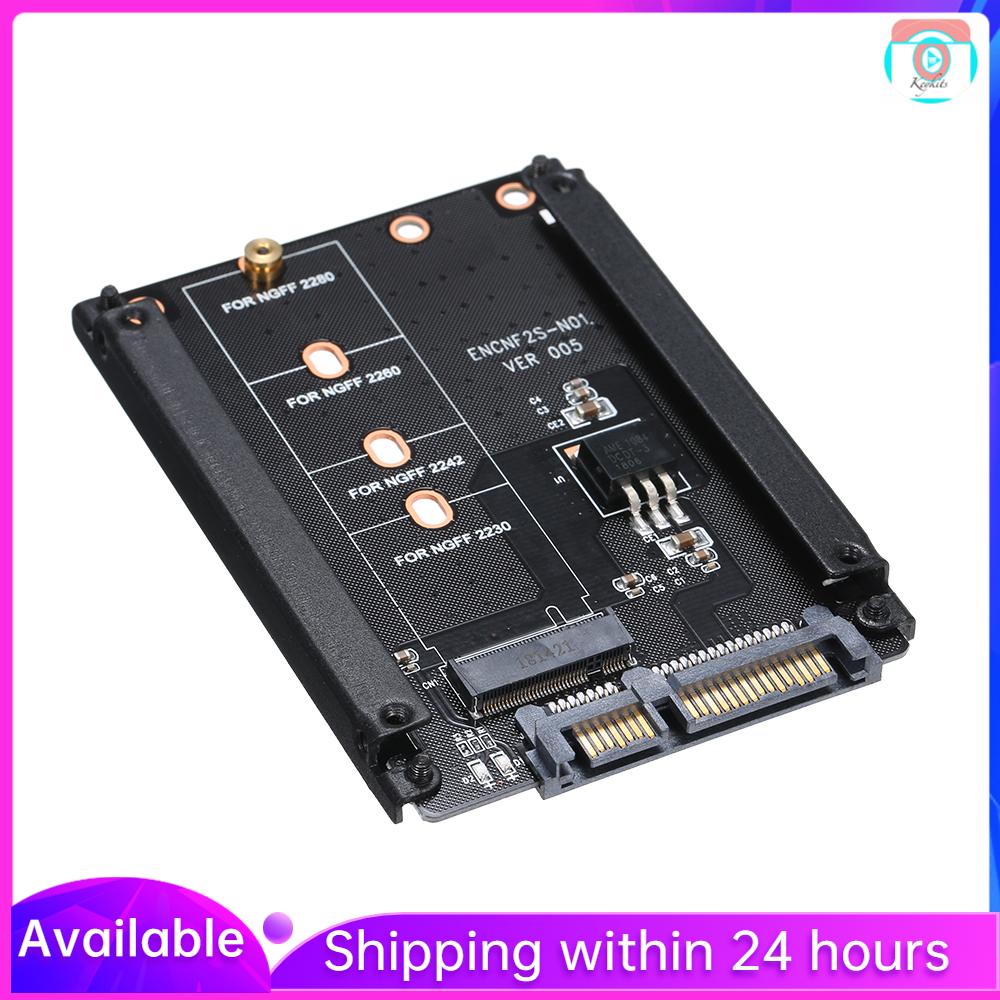 NGFF to SATA Adapter Card 22PIN M.2 Key B-M SSD SATA 3.0 Converter Support for Model 2230 2242 2260 2280